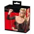 Bad Kitty - halsband met hartje en metalen ketting - zwart