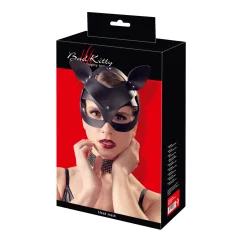   Bad Kitty - kattenmasker met strass steentjes - kunstleer zwart (S-L)