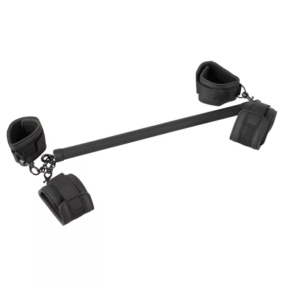 Fetish - bondage set - kunstleren boeienstang 6-delig - zwart