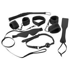   Bad Kitty - bondage set - kunstleer klittenband 8-delig - zwart