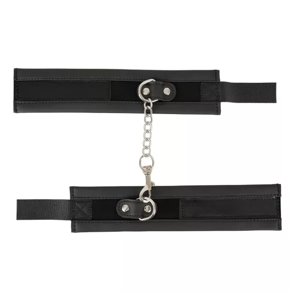 Vegan Fetish - polsboeien - korte ketting - zwart