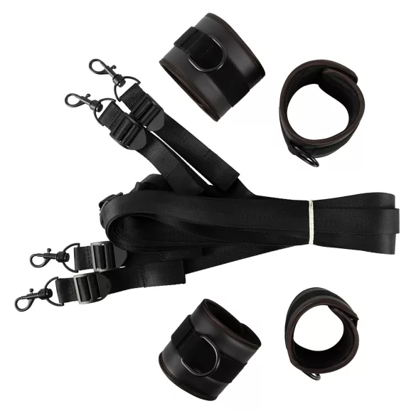 Vegan Fetish - bed boeien set - zwart