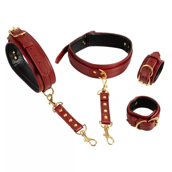Bad Kitty - handboeien set - handen aan dijen - rood