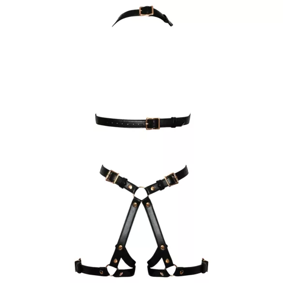 Bad Kitty - open body harnas - zwart