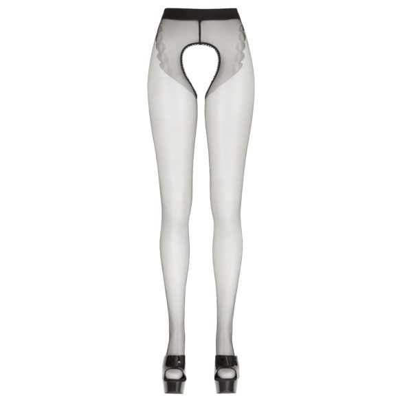 Cottelli - open panty met dubbel effect (zwart) - 4