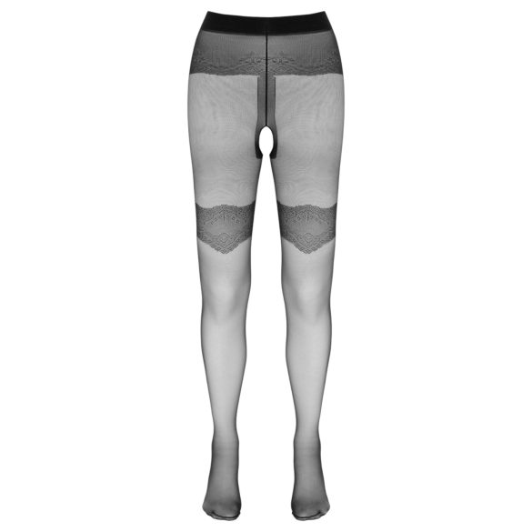 Cottelli - exclusief patroon, open panty (zwart) - 3