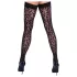 Cottelli Legwear - hold-up kousen - panterprint - zwart