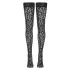 Cottelli Legwear - hold-up kousen - panterprint - zwart - 5