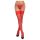 Cottelli - kanten bloemenkousen (rood) - 4/L