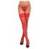 Cottelli - kanten bloemenkousen (rood) - 4/L