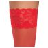 Cottelli - kanten bloemenkousen (rood) - 4/L