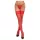 Cottelli - kanten hold-ups - bloemenmotief - rood - 5/XL