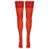 Cottelli - kanten hold-ups - bloemenmotief - rood - 5/XL