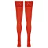 Cottelli - kanten hold-ups - bloemenmotief - rood - 5/XL