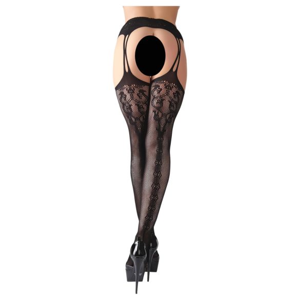 Cottelli - patroons, fishnet panty (zwart) - L/XL
