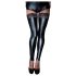Noir - glanzende kanten stay-ups (zwart) - XL