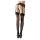 Cottelli - Gestreepte panty met hoge hielnaad (zwart) - 4