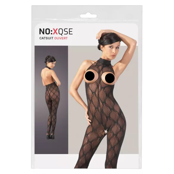NO:XQSE - Open cup body - Kant - Zwart - XL/XXL