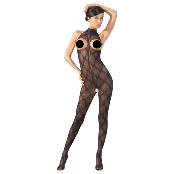 NO:XQSE - Open cup body - Kant - Zwart - XL/XXL