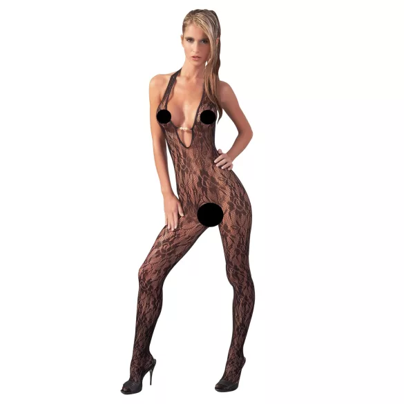 NO:XQSE - Lingerie body - kant met parels - zwart