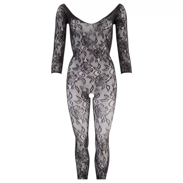 NO:XQSE - Bodystocking met bloemenmotief - zwart - S-L