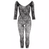 NO:XQSE - Bodystocking met bloemenmotief - zwart - S-L