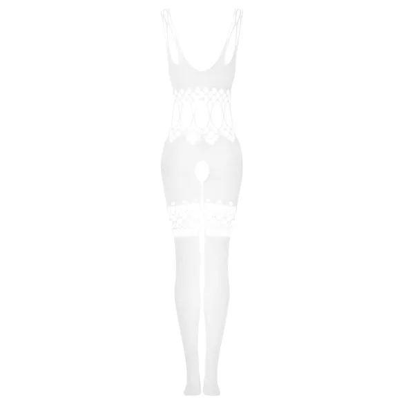 Obsessive G330 - transparante, patroon jumpsuit (wit) - XL/2XL