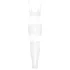 Obsessive G330 - transparante, patroon jumpsuit (wit) - XL/2XL