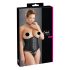 Cottelli Plus Size - satijnen tailleslip (zwart) - 2XL