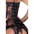 Noir - bustier met jarretels - kant - zwart