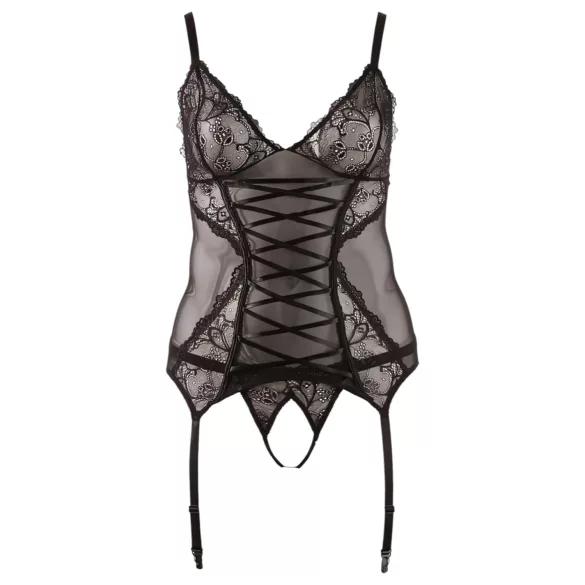 Cottelli - Dames top - Kant met lint - Zwart