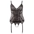 Cottelli - Dames top - Kant met lint - Zwart - XXL