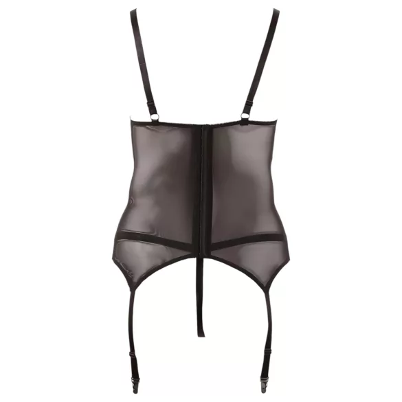 Cottelli - Dames top - Kant met lint - Zwart - XXL