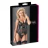 Cottelli - transparante top - glanzende strepen - zwart - M