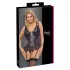 Cottelli Curves - kanten, veters lingerie set (paars) - 90D/XL