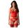 Obsessive Cupide Desir - dames lingerie set - doorzichtig kant - rood - L/XL
