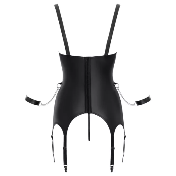 Cottelli - bondage set met open cup bh - zwart - XL