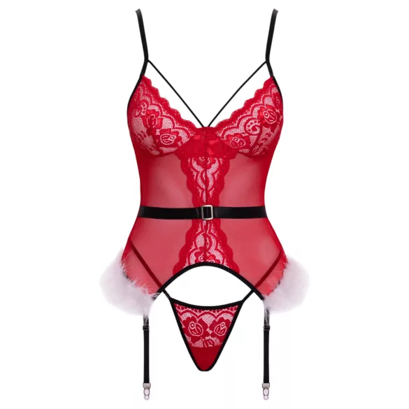 Cottelli - kerstlingerie set (rood)