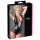 Cottelli - neglige body - glanzend netstof - zwart