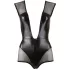Cottelli - neglige body - glanzend netstof - zwart