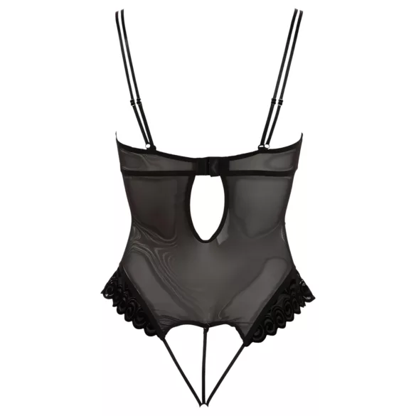 Cottelli - Body - Verstelbaar fluweel - Zwart