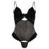 Cottelli - Fluwelen, veelzijdige body (zwart) - 80B/M