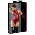 Cottelli Party - glanzende, mouwloze body met ritssluiting (rood)