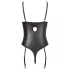 Abierta Fina - open body - kanten bandjes - zwart - 80C/M