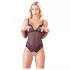 Cottelli - open body - kant en parels - zwart