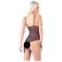 Cottelli - open body - kant en parels - zwart
