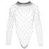 NO:XQSE - body met lange mouwen - netstof zwart - maat S-L