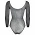 NO:XQSE - Lange mouwen, glanzende netbody - zwart (S-L)