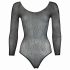 NO:XQSE - Lange mouwen, glanzende netbody - zwart (S-L)