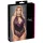 Cottelli Plus Size - bloemen body - zwart/paars